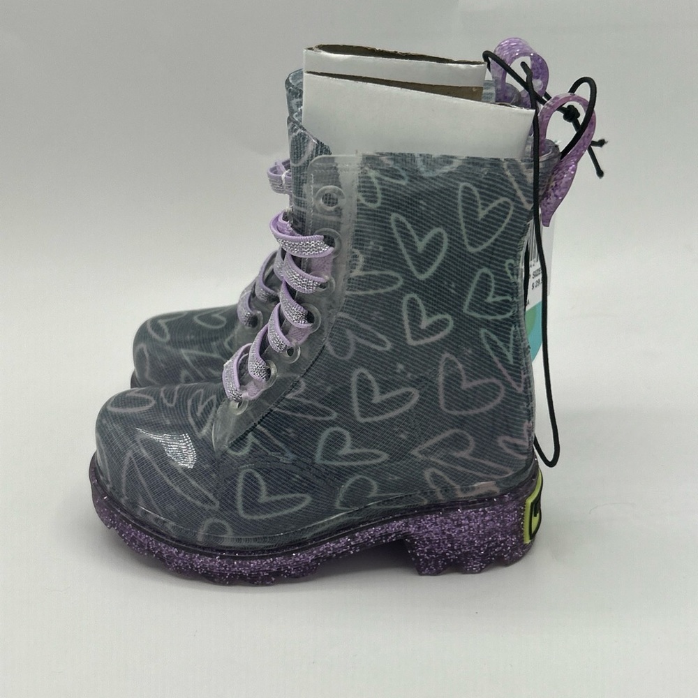 Western Chief Toddler Girls' Ombre‎ Heart Glitter Sirena Rain Boots - Picture 3 of 7